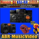 Pioneer DJ XDJ-RR Digital DJ System, DM-40D-BT 4" Active Bluetooth Speakers & He