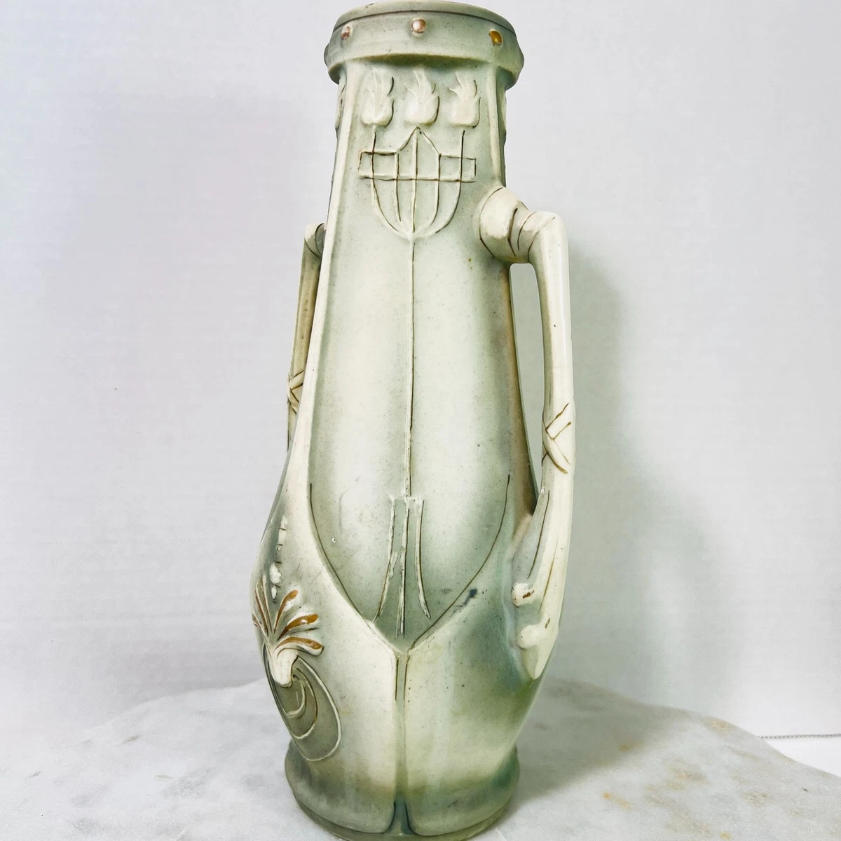 绿色收藏陶瓷花瓶| eBay