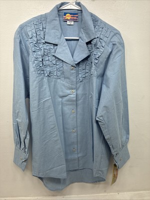 New Men s Cricket Creek Blue Long Sleeve Button Up Medium MM-98