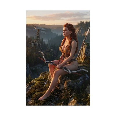 Horizon Poster   Aloy Art Print, Sci-Fi Adventure Game Wall Art