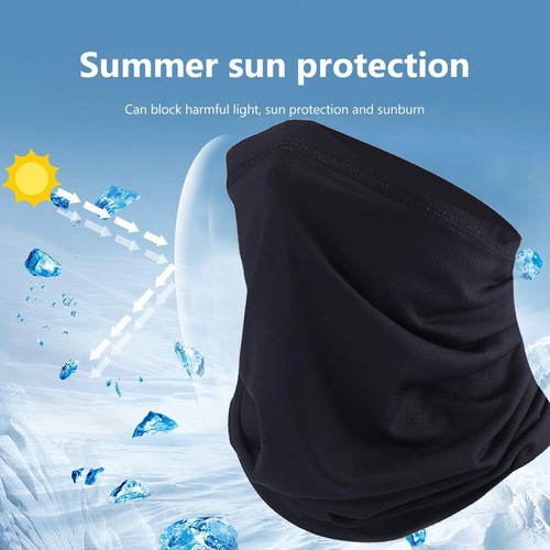 Bufanda polaina cuello verano protección solar UV máscara facial transpirable para hombres mujeres EE. UU. - Imagen 3 de 16