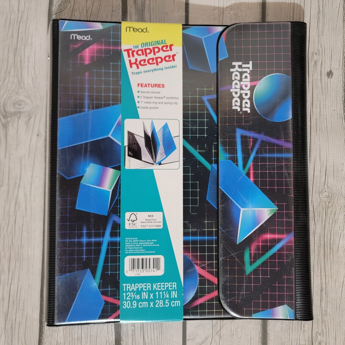 New Mead Trapper Keeper Binder Retro Portfolio Folder 12 3/16