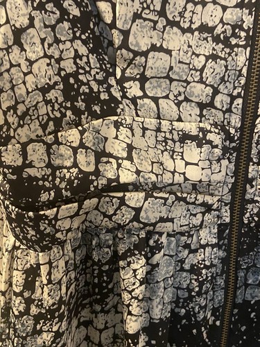YA Los Angeles Silky Black Snake Crocodile Print Dress Sz MEDIUM Mini Dress (A) - Picture 6 of 11