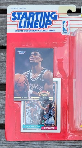 David Robinson Starting Lineup 1993 NBA Basketball Spurs Action Figure w Topps  - Picture 8 of 8
