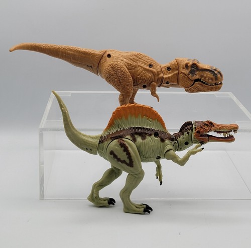 Jurassic World T-REX + Spinosaurus Chomping Jaws Dinosaur Action Figure Set 2015 - Picture 5 of 19