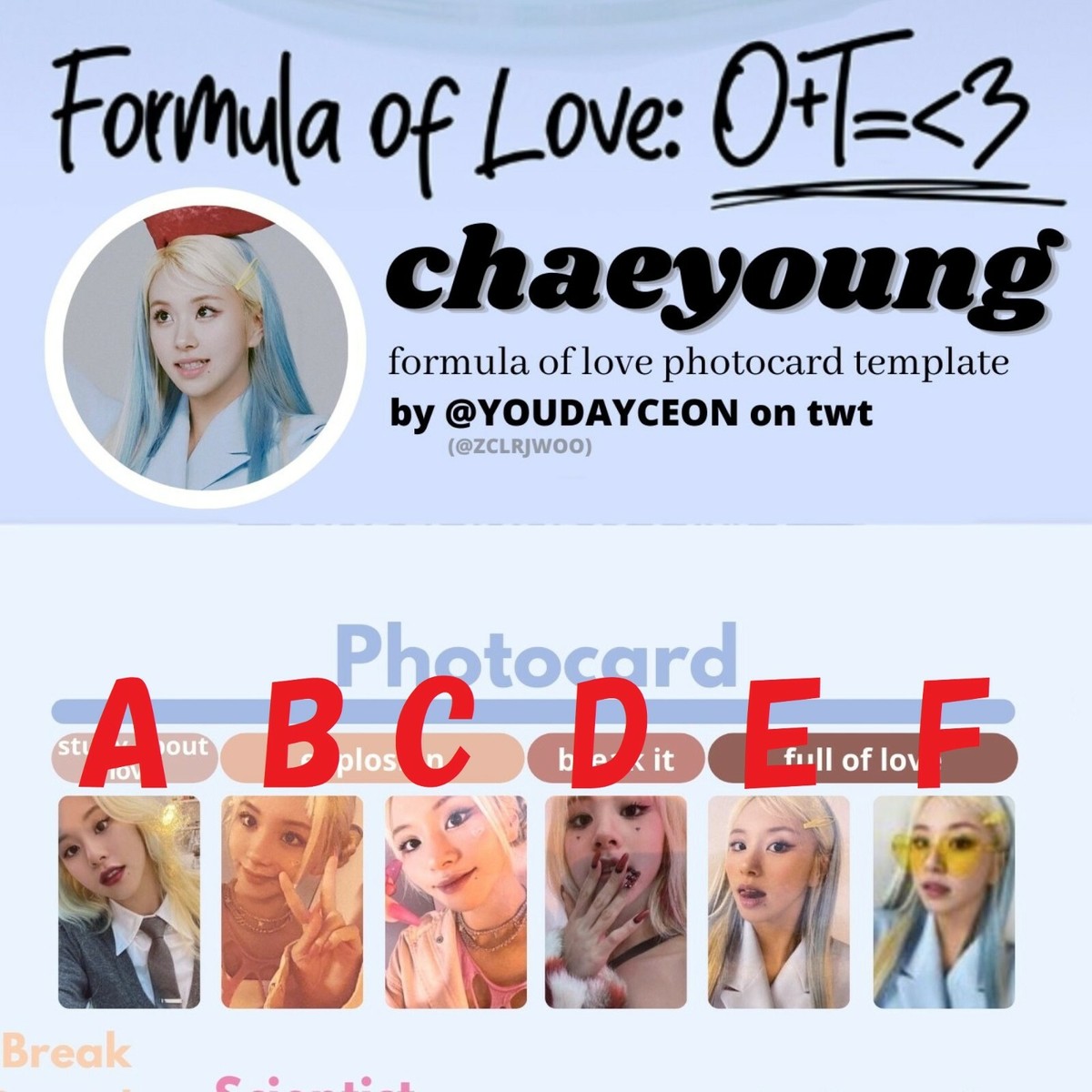 TWICE formula of Love fol アルバム トレカ チェヨン CHAEYOUNG TWICE - Formula of Love: O+T=＜3 - Official Photo