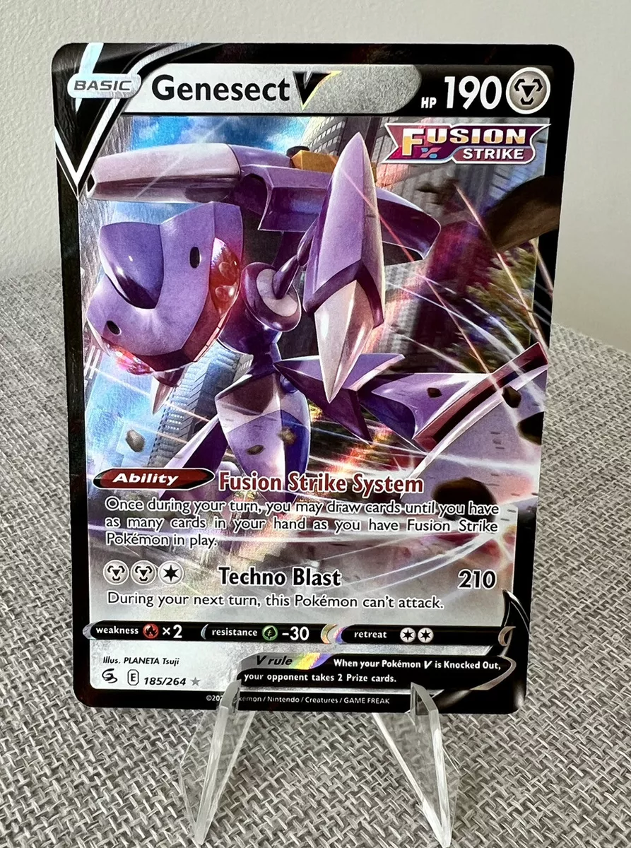 2021 Pokemon Card **Genesect V** Fusion Strike 185/264 - Holo Rare V Full  Art