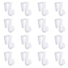 Over Cabinet Door Hooks 16Pcs Plastic Over Door Single Hooks Multi-Purpose Ov...