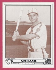 1943 Playball (1983 TCMA) Baseball Card # 16 Chet Laabs - Browns -- Box 720