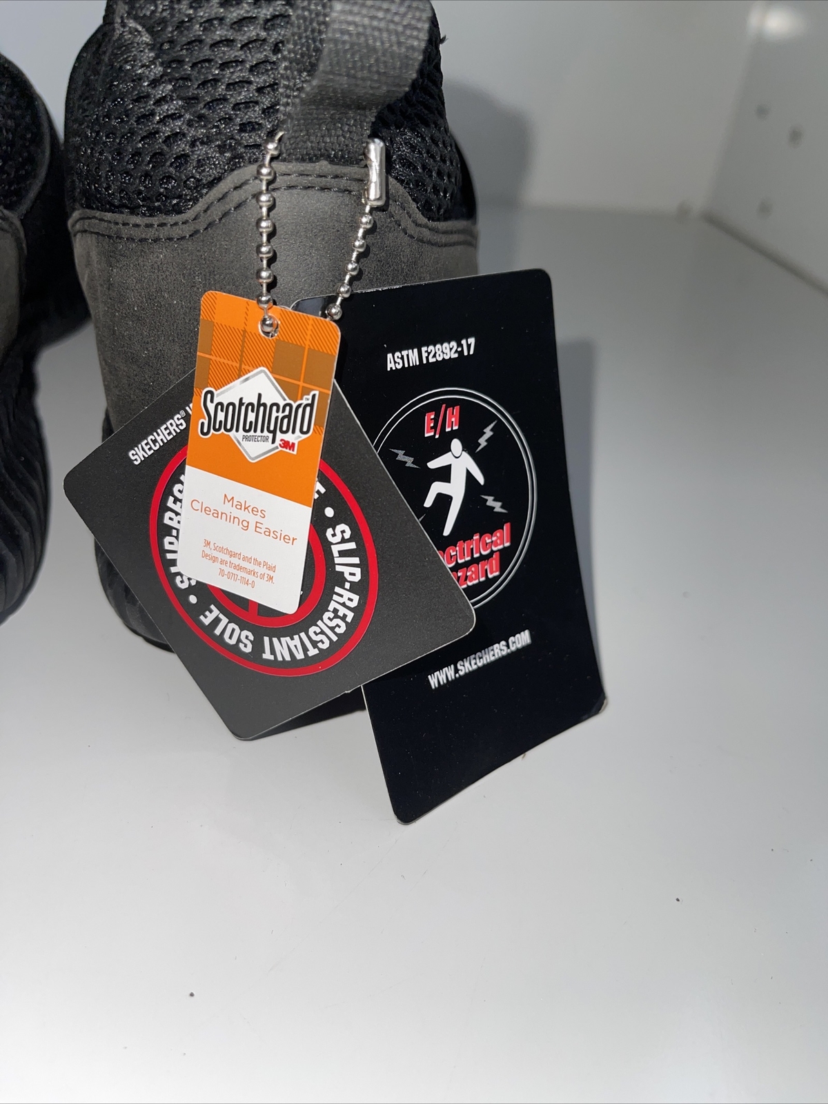 Skechers Wide Fit Black shoes Work Men's 11 Slip Resistant Memory Foam