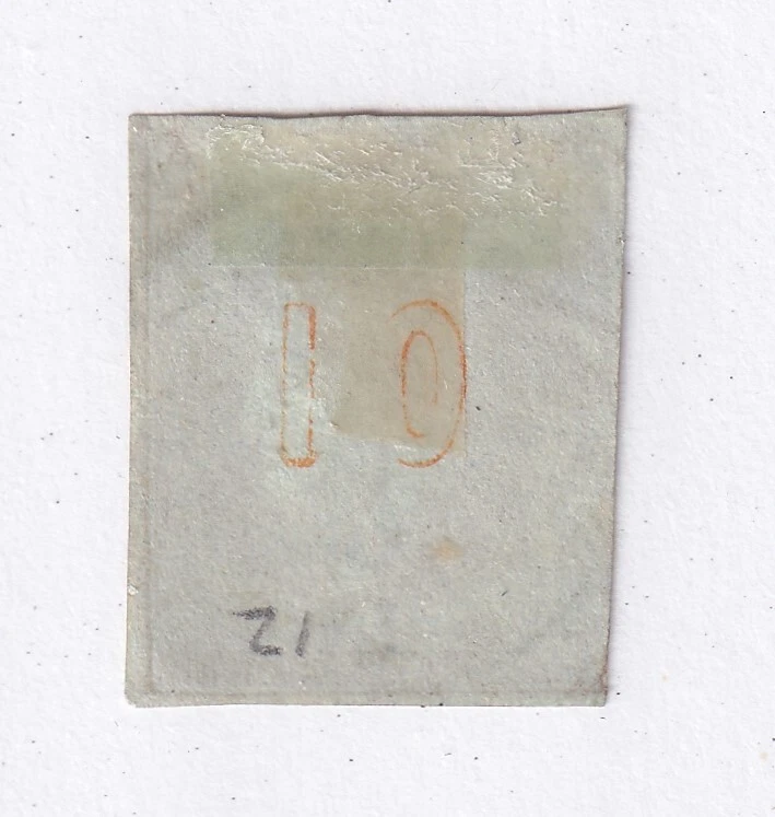 MATT'S STAMPS GREECE #12a HERMES 10-LEPTON 1862 COARSE PRINTING, USED CV$300.00 - Image 2 of 3