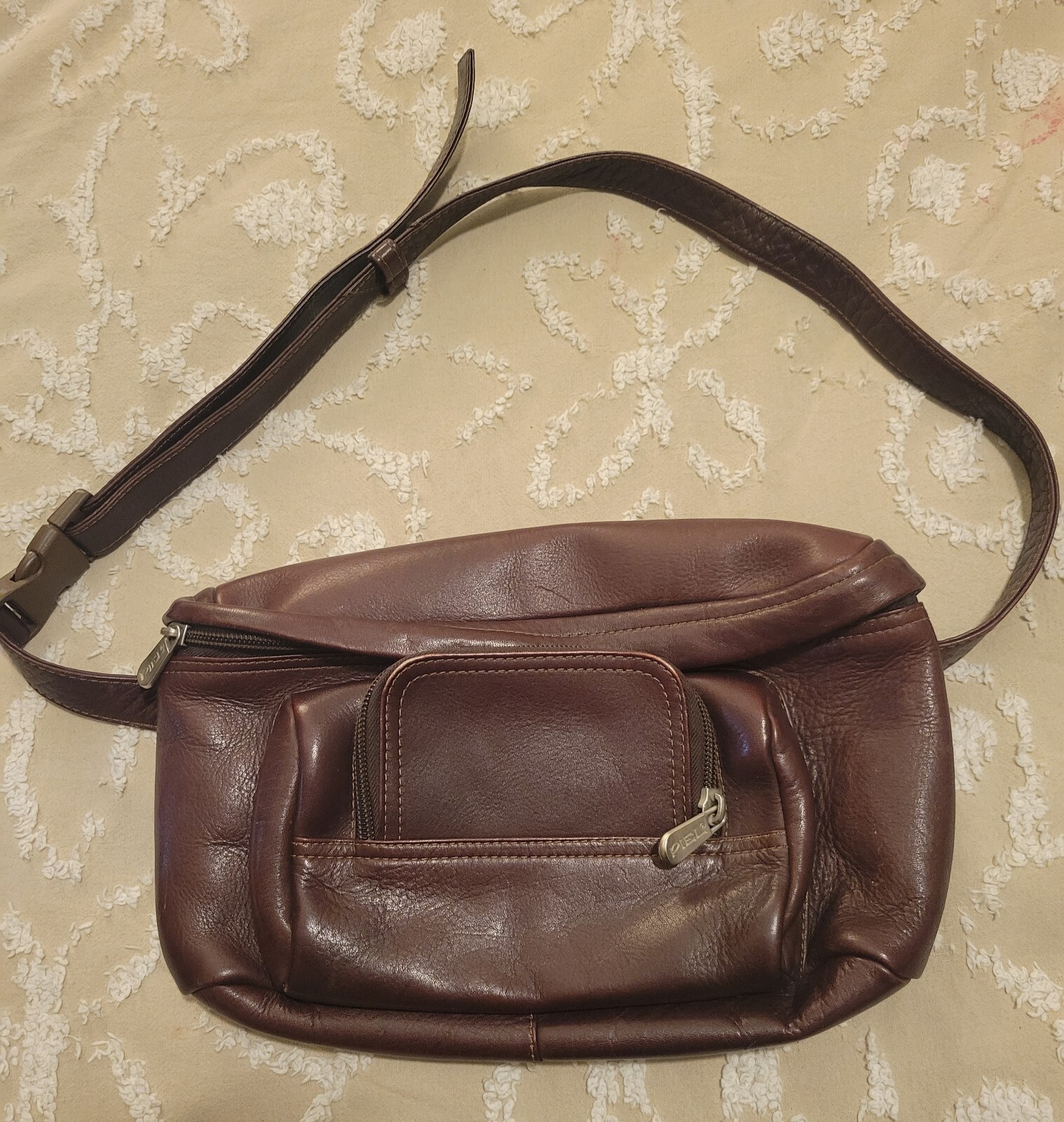 PIEL Leather Traveler's Waist Bag Fanny Pack Belt Bag 