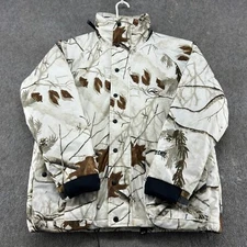 Red Head Jacket Mens L White Parka Reatree Snow Camo Thinsulate Quilted Bone Dry