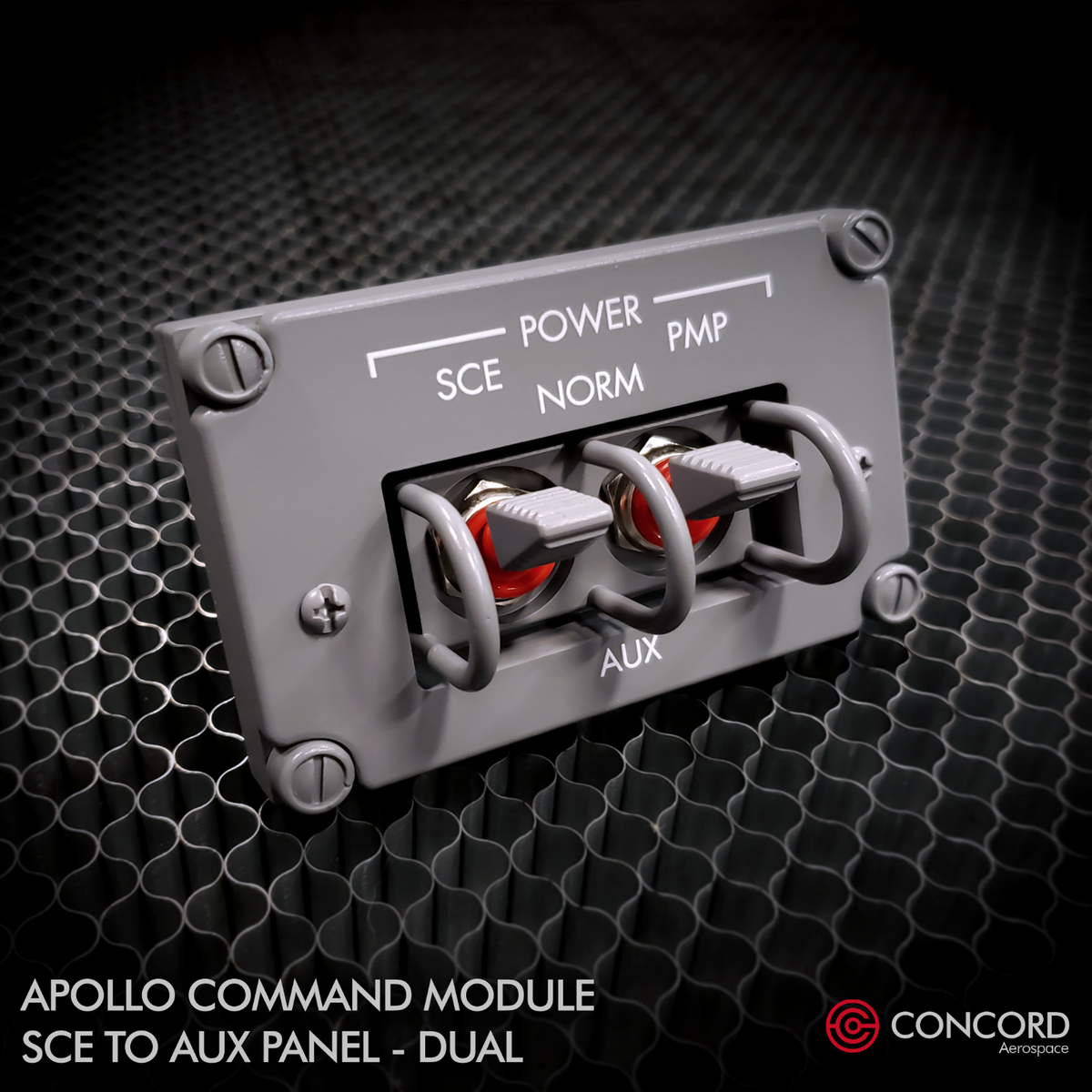 APOLLO COMMAND MODULE DUAL SWITCH PANEL - SCE TO AUX REPLICA