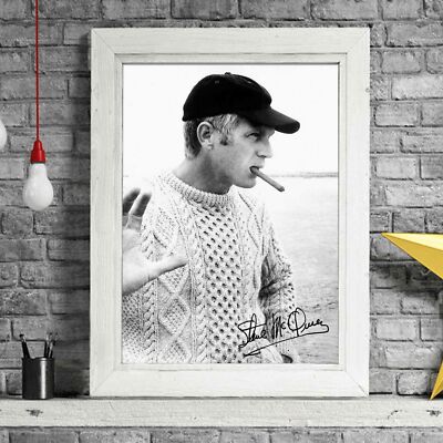 STEVE MCQUEEN - Movie Star Poster Picture Print Sizes A5 to A0 *FREE DELIVERY**