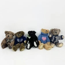 Lot Of Various Bear Plushes Most W/TAGS JB Bean Green Mountain Unipak Hugfun