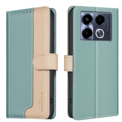 For Infinix Note 40 4G Color Matching RFID Anti-theft Leather Phone Case cover