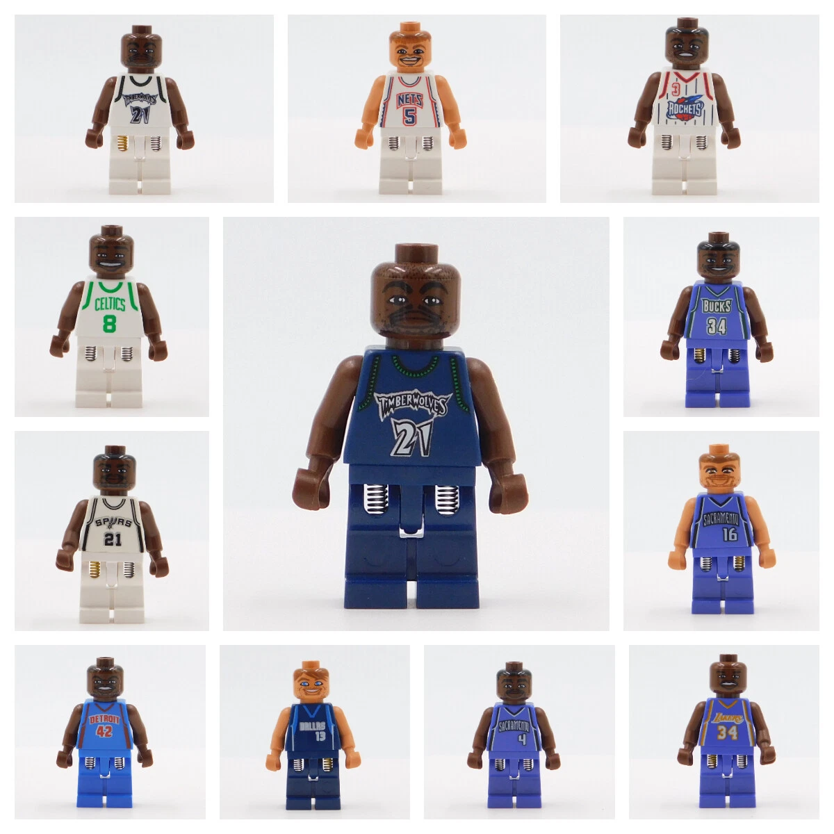 LEGO NBA BASKETBALL PLAYERS Shaquille Ray Chris Steve Antoine Jerry More