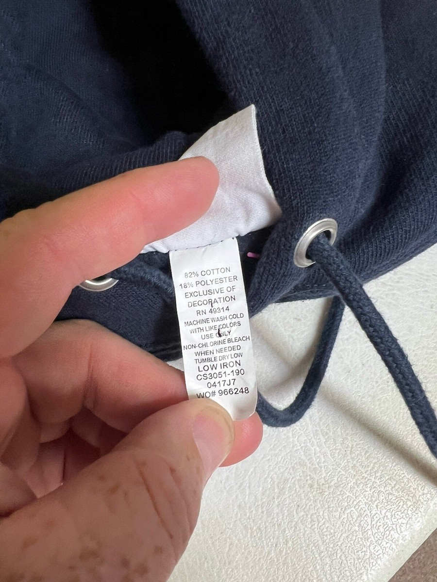Small Champion South Hampton NY Blue Reverse Weave Hoodie