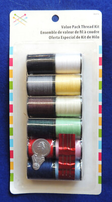 12pc Spool Thread Basic Kit w/ Hand Needles & Needle Threader Prym Consumer NIP