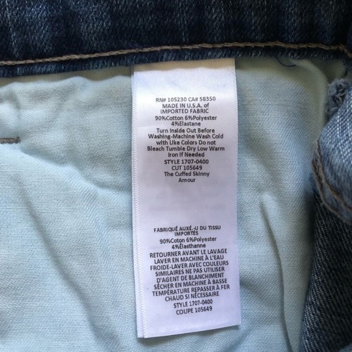 Current/Elliott The Cuffed Skinny Jean Stretch Size 28 - Picture 10 of 10