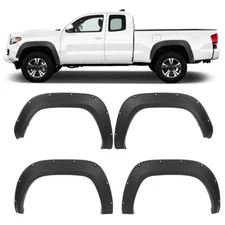 4pcs Fit For 2016-2022 Toyota Tacoma Pocket Rivet Bolt On Fender Flares Black