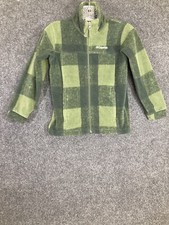 Columbia Youth Long Sleeve Full Zip Green Plaid Coat Size Small