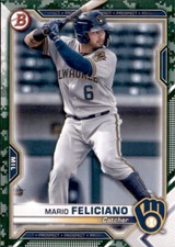 2021 BOWMAN PROSPECT CAMO MILWAUKEE BREWERS - MARIO FELICIANO #BP-133