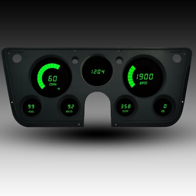 1967-1972 Chevy Truck Digital Dash GREEN LED Intellitronix DP6003G Made In USA!