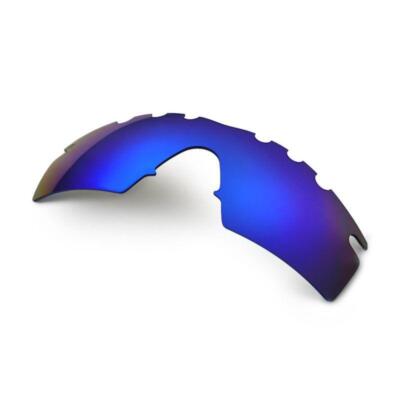 Walleva Ice Blue Vented Polarized Lenses + Blue Earsocks Oakley M Frame Strike