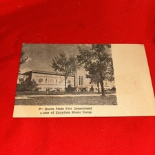 PostCardDuQuoin, Illinois IL ~ State Fair Grandstand Home Of Egyptian Music Camp