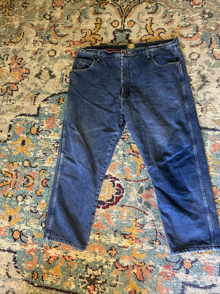 Cabela's Outdoor Gear Red Fleece Lined Insulated Denim Jean Pants Men's  42x32 - Main Image