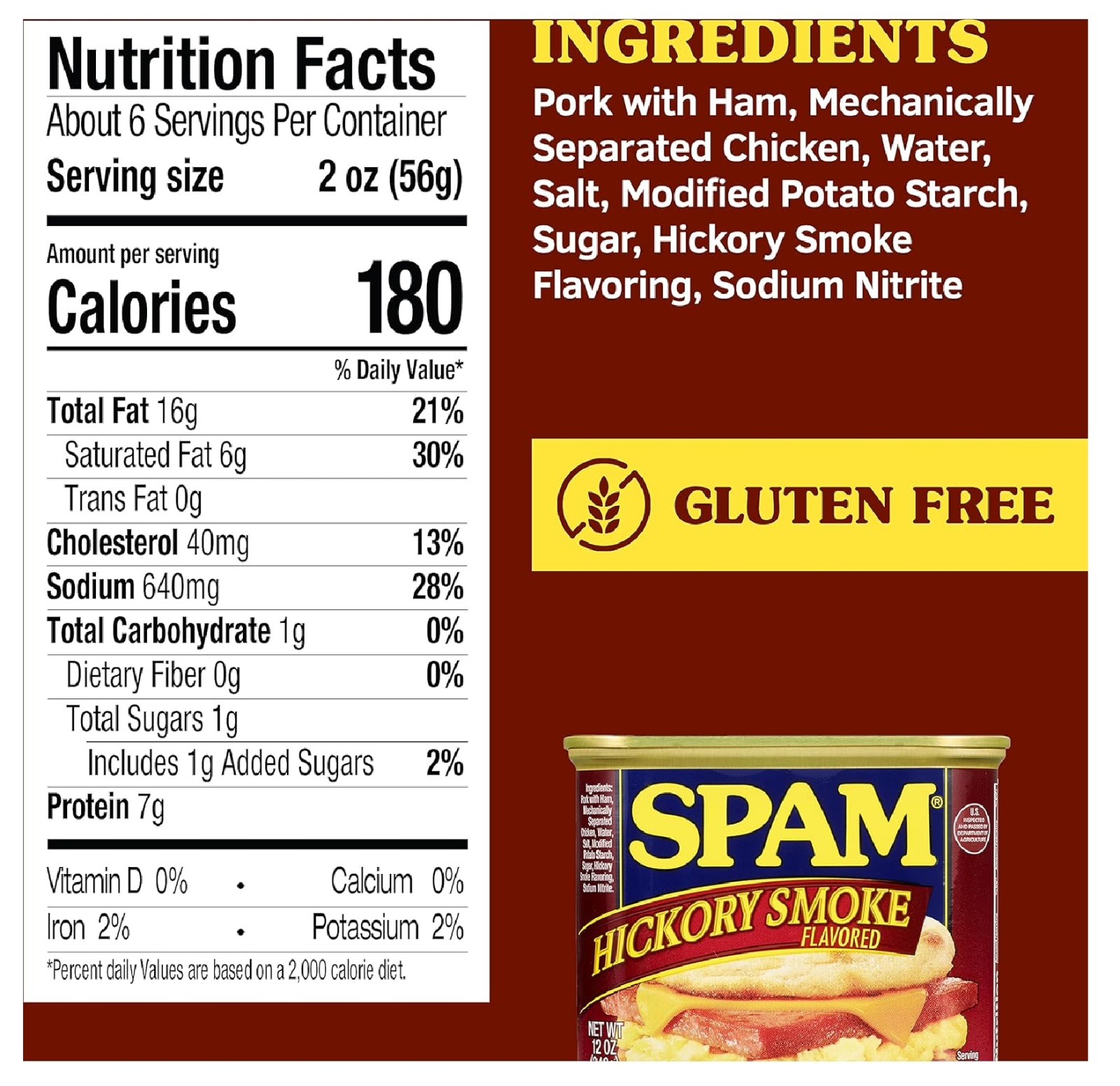 Spam Hickory Smoke 12 Ounce Can eBay