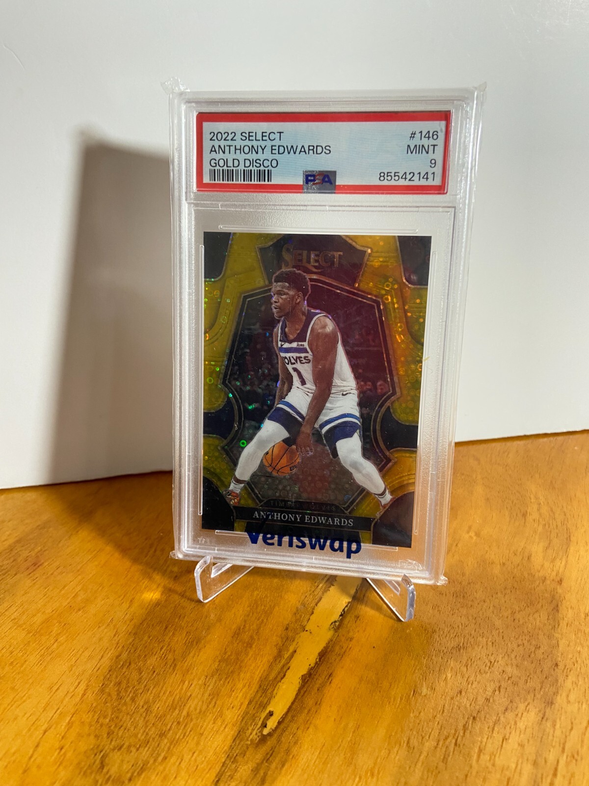 2022-23 Panini Select - Courtside Green Disco Prizm #246 Anthony Edwards /5