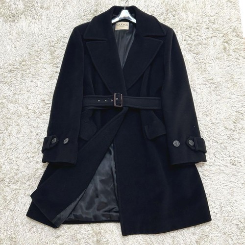 Max Mara Andco Cashmere Belted Belt Long Coat 40 eBay