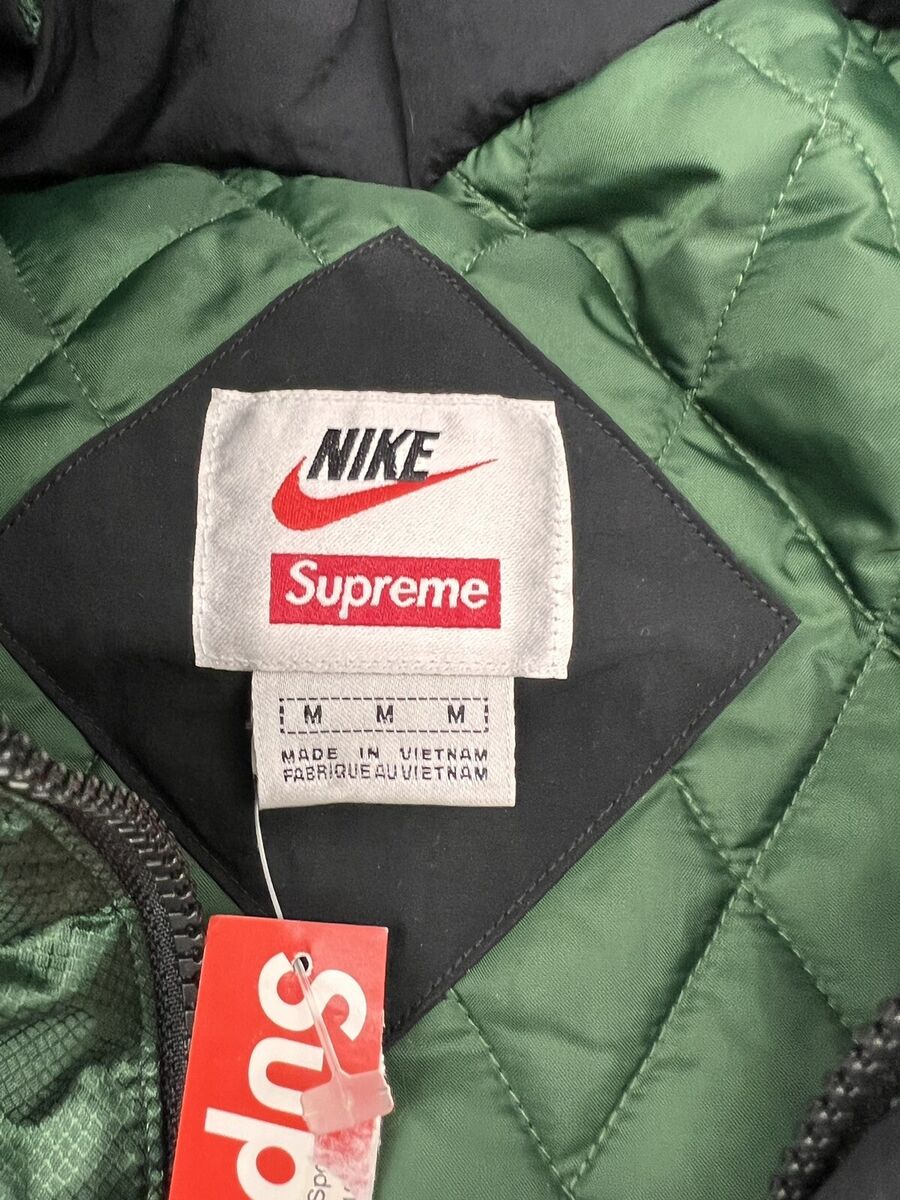 Supreme Nike Hooded Sport Jacket Black Green White New Supreme Nike Hooded Sport Jacket Black Green White New