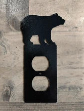 Bear Metal Outlet Cover Wildlife Cabin Lodge Rustic Decor Metal Art