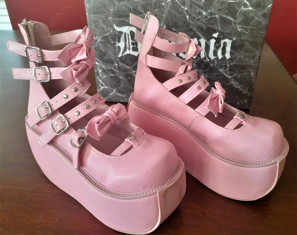 Demonia pink shoes sale