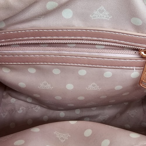 Borsone e portafoglio Loungefly Disney Princess panna e rosa damascato inciso - Foto 8 di 14