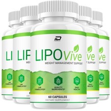 (5 Pack) Lipo Vive Keto Capsules - LipoVive Weight Loss Keto Pills, All Natural