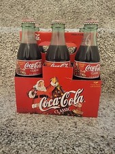 1998 COCA-COLA Christmas Santa Pack '98 6 Full Unopended Bottles VTG