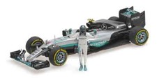 Mercedes W07 No. 6 Nico Rosberg With Figure 2016, Minichamps 1:43 Ltd. Ed. 1002U