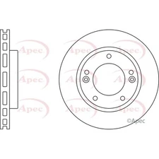 Apec Front Brake Disc DSK2421 - OE High Quality Precision Engineered Part