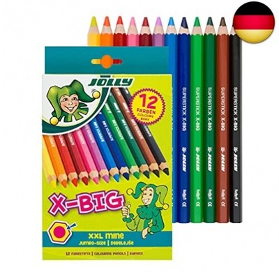 JOLLY Buntstift X-BIG sort., 12er-Kartonetui