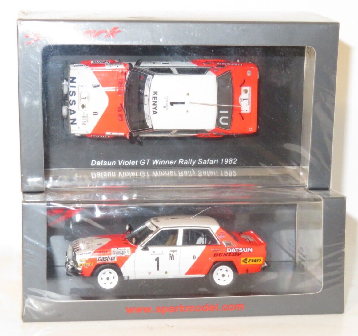 1/43 Datsun Violet GT   DT Dobie  Winners Rally Safari 1982 #1 S.Mehta