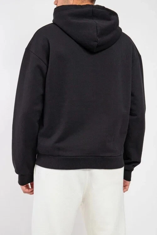 Felpa nera con cappuccio Celine 22Aw gradazione logo stampa pullover taglia M 2Y753670Q sfumata