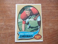 1970 TOPPS FOOTBALL ROLF KRUEGER #26 ROOKIE CARD ST LOUIS CARDINALS HIGH GRADE. rookie card picture