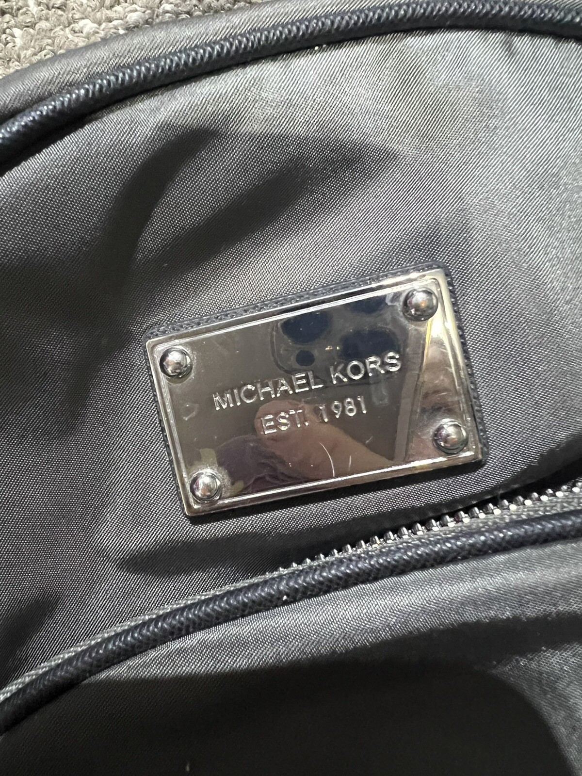 Authentic Michael Kors Medium Nylon Backpack Gray… - image 3