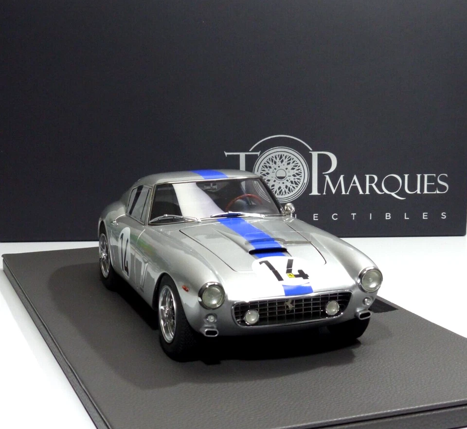 Ferrari 250 GT SWB 3.0L V12 #14 Argento 3° 24H LeMans 1961 1:12 Top Marques - Immagine 4 di 4