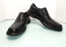 Clarks Collection Mens Kempton Free loafer slip on shoes black leather Sz 8.5 M